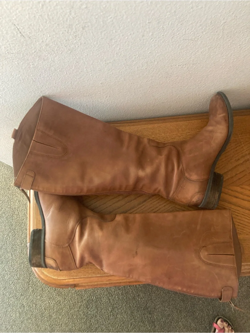 SAM EDELMAN “Penny” Soft Brown Leather Riding Boots (9)